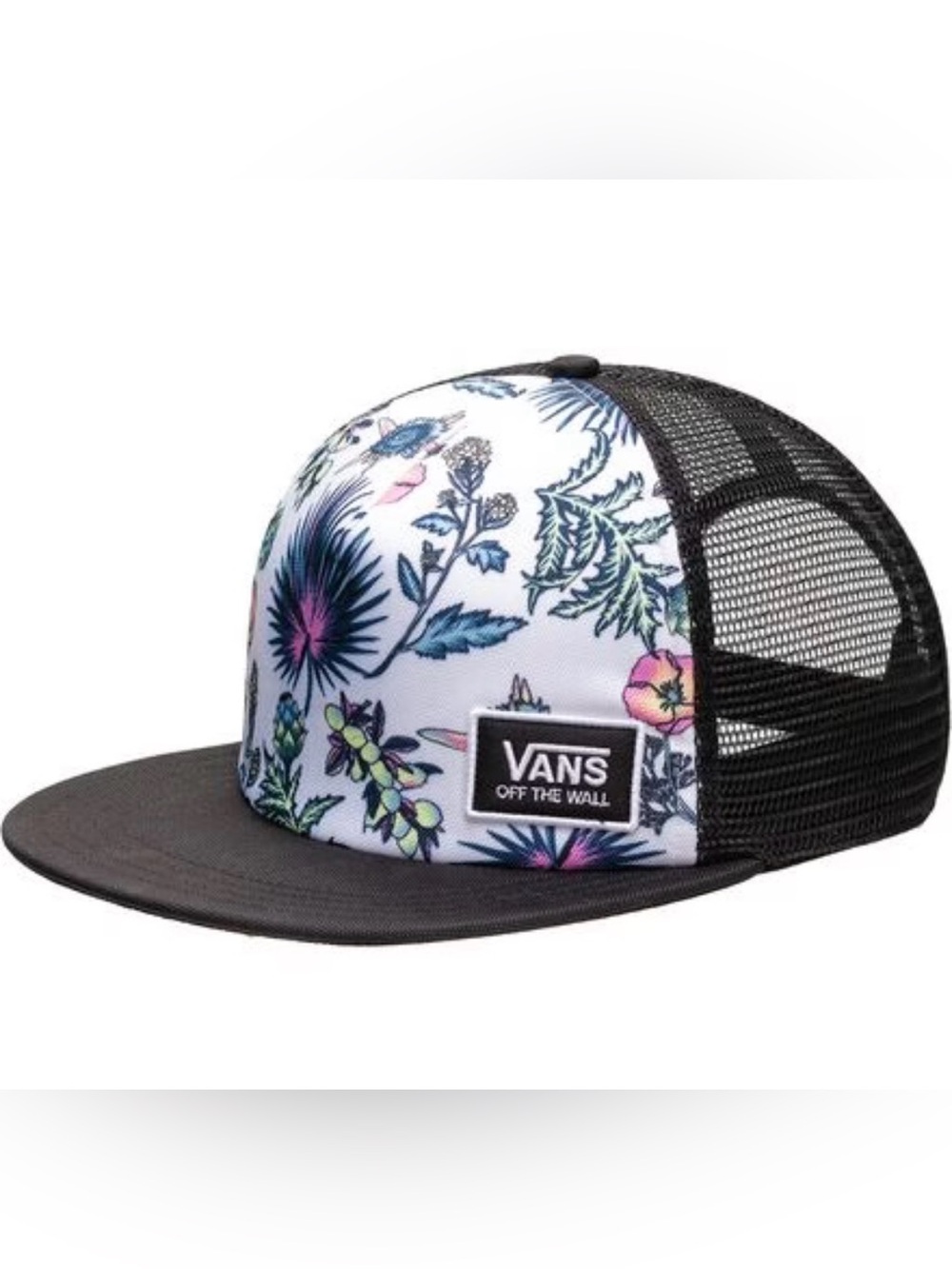 Vans Beachbound II White Floral Snapback Trucker Hat